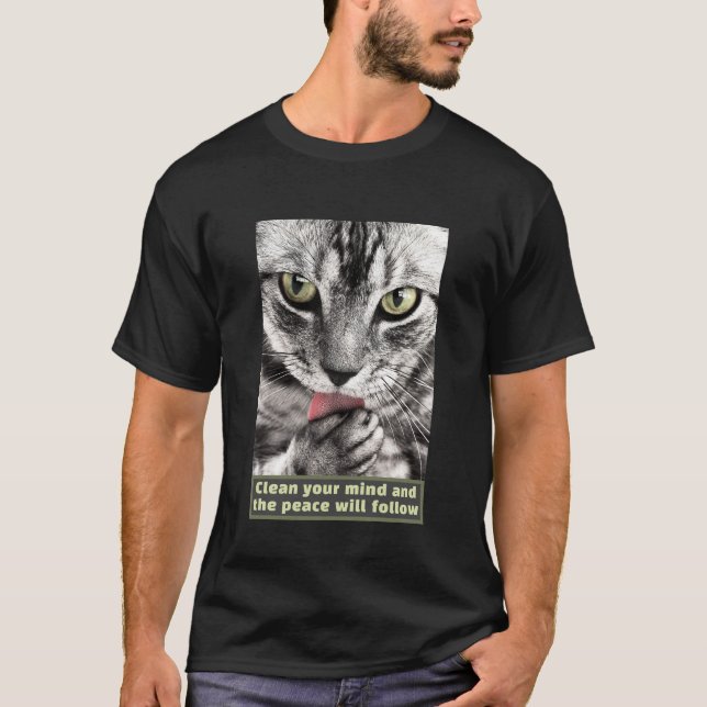 Ren katt (mörk) T-Shirt (Framsida)