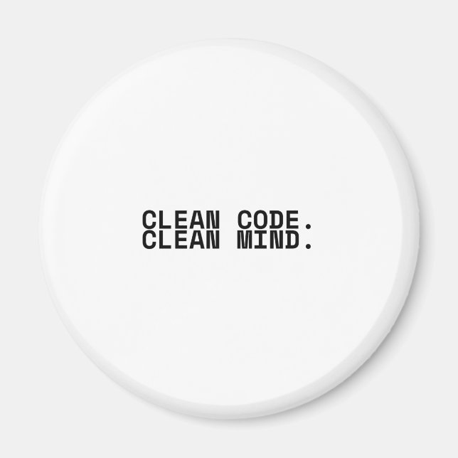 Ren kod rent sinne Minimalistisk teknisk  Magnet (Framsidan)