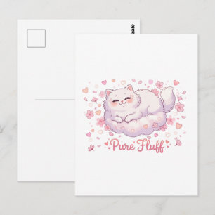 Ren Kudd Kawaii Katt Vykort