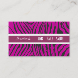 Ren Lila Zebror Rand Makeup Artist Visitkort