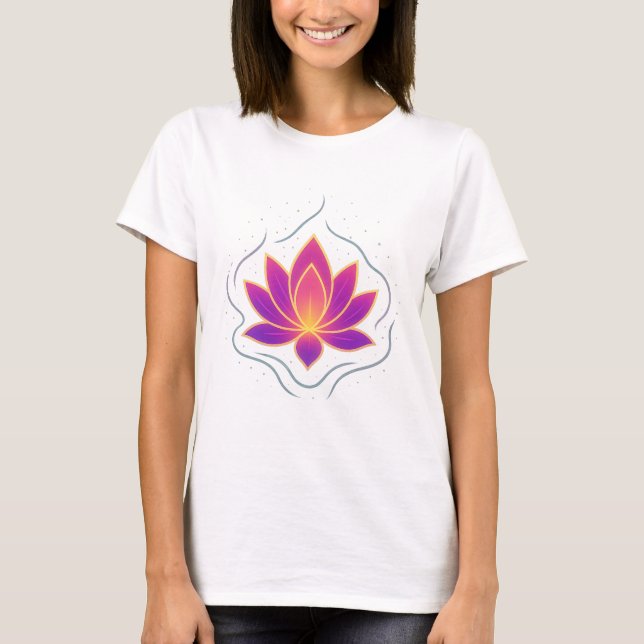 Ren Lotusblomma T-Shirt | Dam Yogadräkter (Framsida)