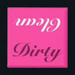 Ren magnet för smutsig diskmaskin<br><div class="desc">Rosa Rent smutsig diskmaskinsmagnet. Cute-kökstanken.</div>