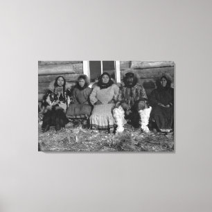 Ren Mary och henne familj i Alaska Canvastryck