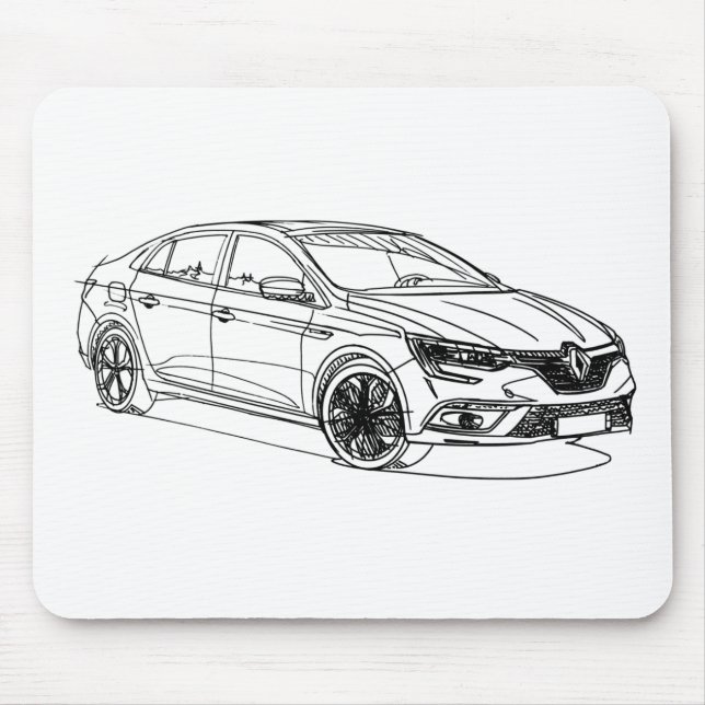Ren Megane sedan 2017 Musmatta (Framsidan)