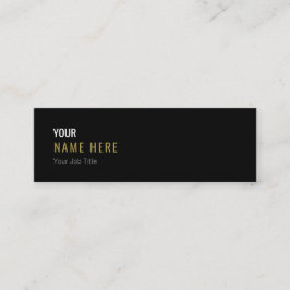 Ren Minimalist modern svart mini- visitkort