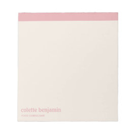Ren Minimalist Pastellrosa & Blekt Persika Anteckningsblock