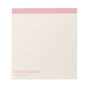 Ren Minimalist Pastellrosa & Blekt Persika Anteckningsblock