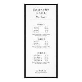 Ren Minimalist social massmedialyx Black&White Reklamkort