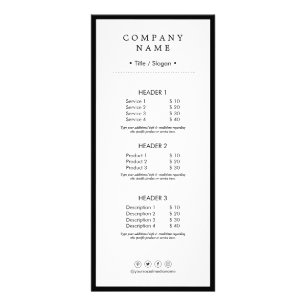 Ren Minimalist social massmedialyx Black&White Reklamkort