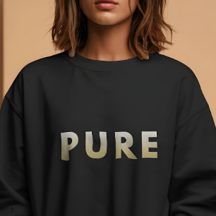 ren minimalist t-shirt med guldbokstavsdesign