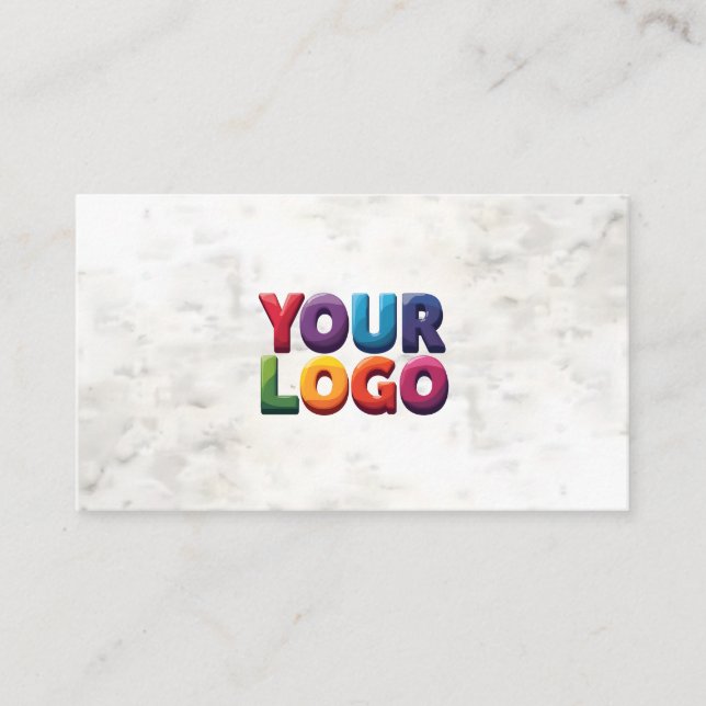 Ren Minimalistisk | Anpassad Logotyp | 5-Minuters  Visitkort (Framsida)