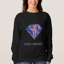 Ren Minimalistisk Diamant-sweatshirt med ren glans T Shirt