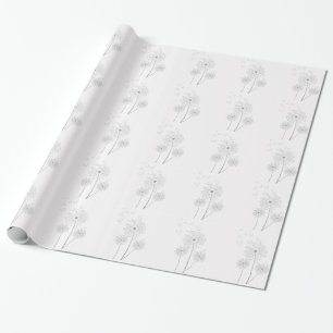 Ren modern blommakonst för maskros presentpapper