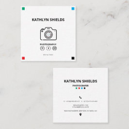 Ren Modern Stilfull Typografi Minimalistisk Fyrkantigt Visitkort