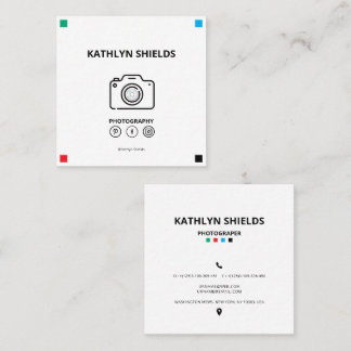 Ren Modern Stilfull Typografi Minimalistisk Fyrkantigt Visitkort
