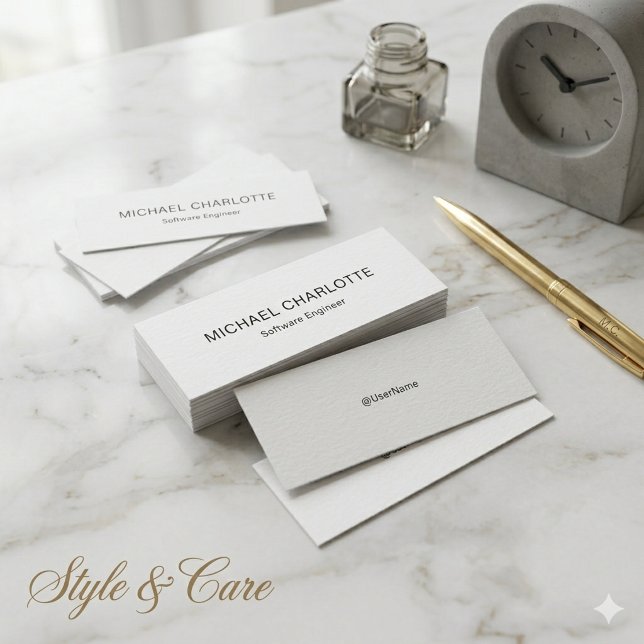 Ren modern visitkort med jobbinformation (Clean Modern Calling Card with Job Information)