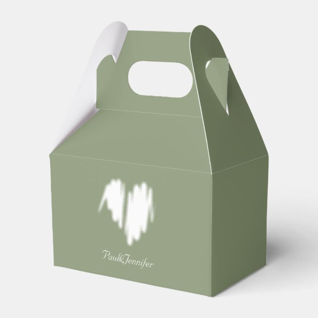 Ren monokrom Classic Graffiti White Heart Presentaskar (Framsidan Sidan)