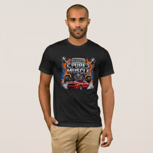 Ren Muskelkraft – Motor Muskelbil med Flamma T Shirt