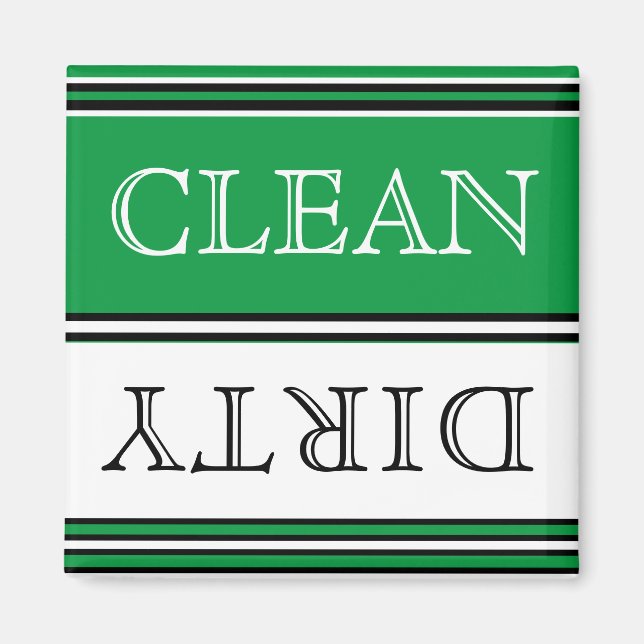 Ren Nautical Clean Dirty Dishwasher Dirty Clean Magnet (Framsidan)