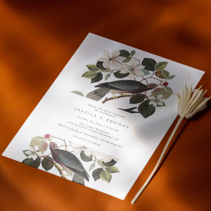 Ren och Elegant Pigeon-inbjudan med par bröllop Inbjudningar