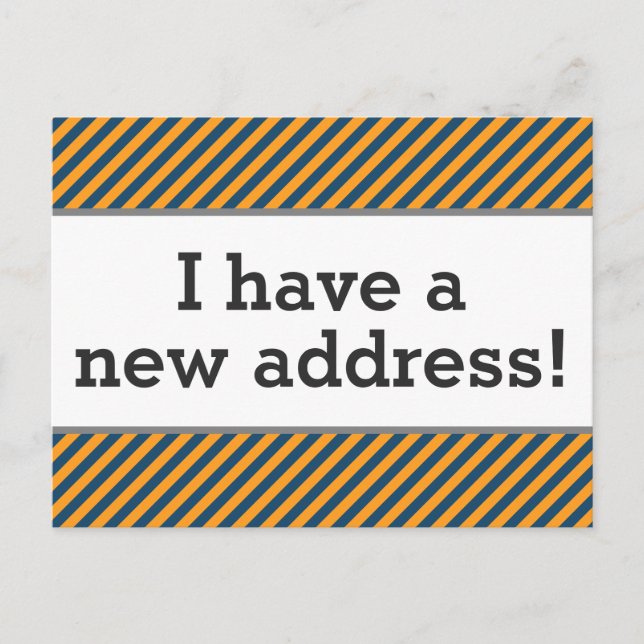 Ren och elegant postkort för ny bostad meddelande vykort (Framsida)