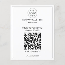 Ren och Enkel QR-kod Affärs Flyer för Klient