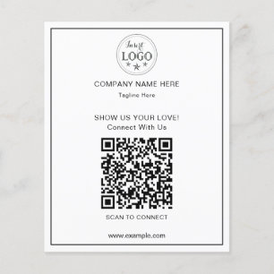 Ren och Enkel QR-kod Affärs Flyer för Klient