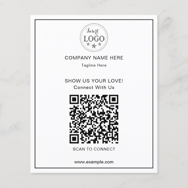 Ren och Enkel QR-kod Affärs Flyer för Klient (Framsidan)