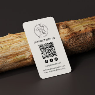 Ren och modern varumärkesidentitet med QR-kod Visitkort