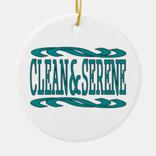 Ren och Serene inspirationsåterställningsoffert Julgransprydnad Keramik