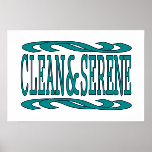 Ren och Serene inspirationsåterställningsoffert Poster