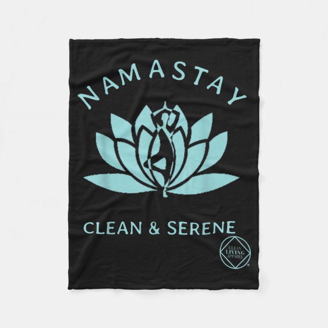 Ren och serene Yoga Narcotics Anonymous Fleecefilt (Framsidan)