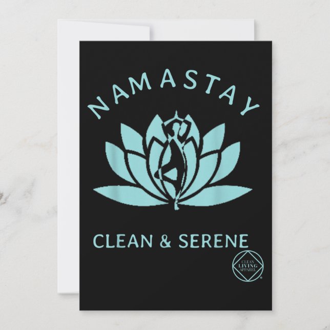 Ren och serene Yoga Narcotics Anonymous Inbjudningar (Framsida)