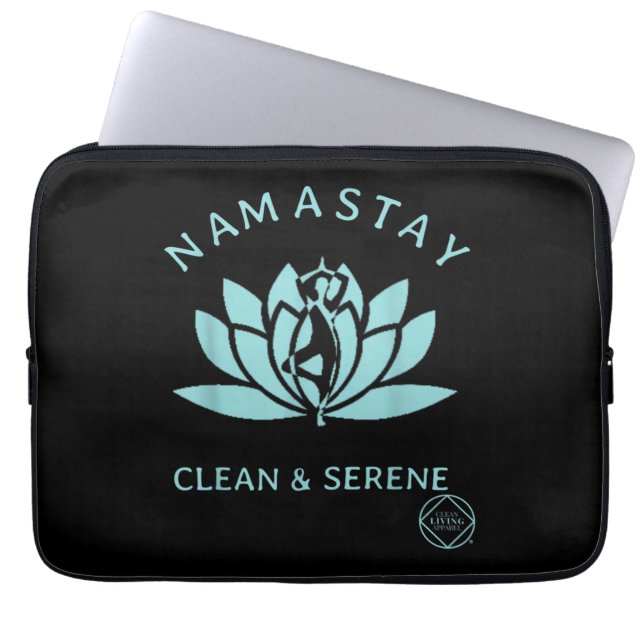 Ren och serene Yoga Narcotics Anonymous Laptop Fodral (Framsidan)