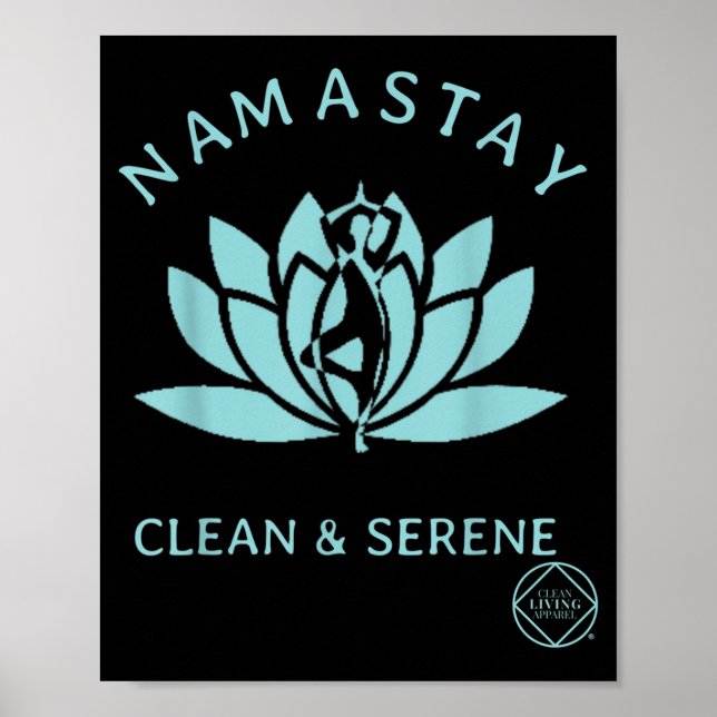Ren och serene Yoga Narcotics Anonymous Poster (Framsidan)