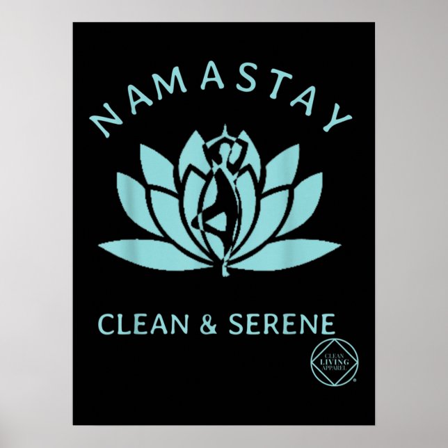 Ren och serene Yoga Narcotics Anonymous Poster (Framsidan)