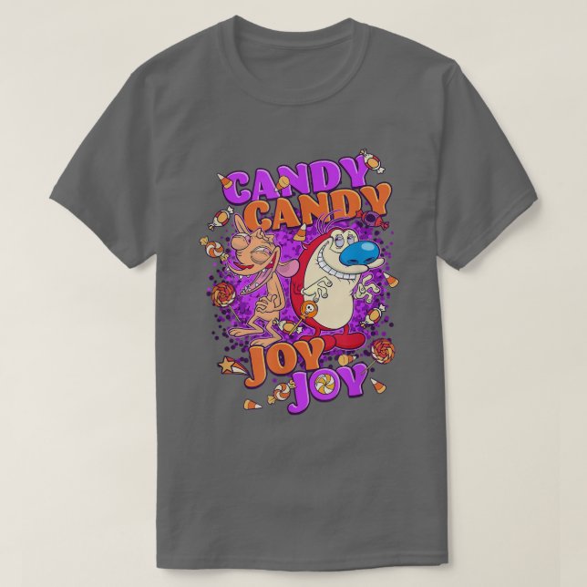 Ren och Stimpy Halloween Candy Candy Joy T Shirt (Design framsida)