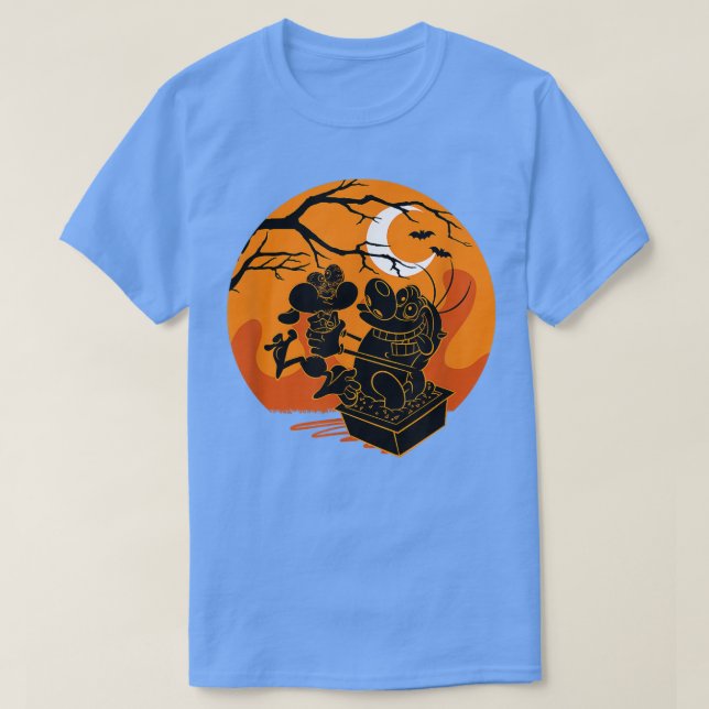 Ren och Stimpy Halloween Haunted Sunset Hug T Shirt (Design framsida)