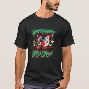 Ren och Stimpy jul Lycklig Joy Ugly Sweater Lo T Shirt