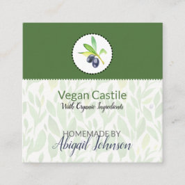 Ren olivolja Hemmagjord bad- och kroppsetikett | T Fyrkantigt Visitkort