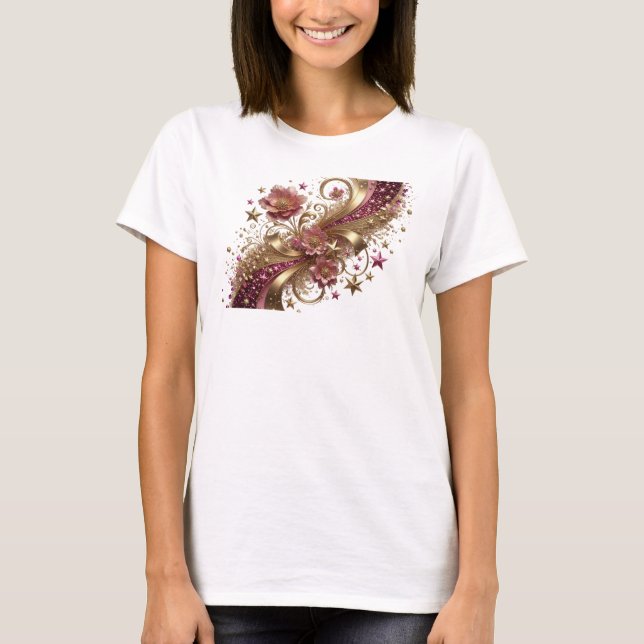 Ren Orange ABSTRAKT KONST Design T Shirt (Framsida)