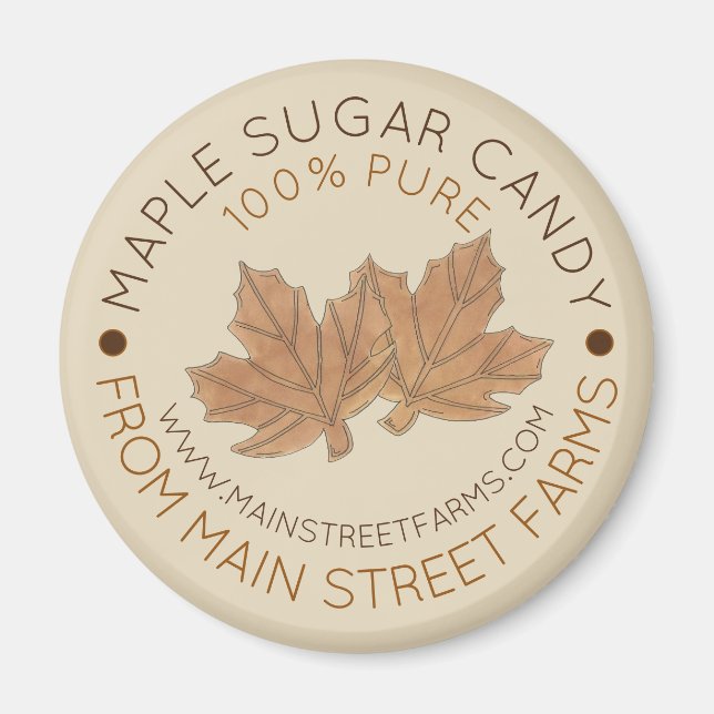 Ren Organic Maple Sugar Syrup Candy Löv Löv Magnet (Framsidan)