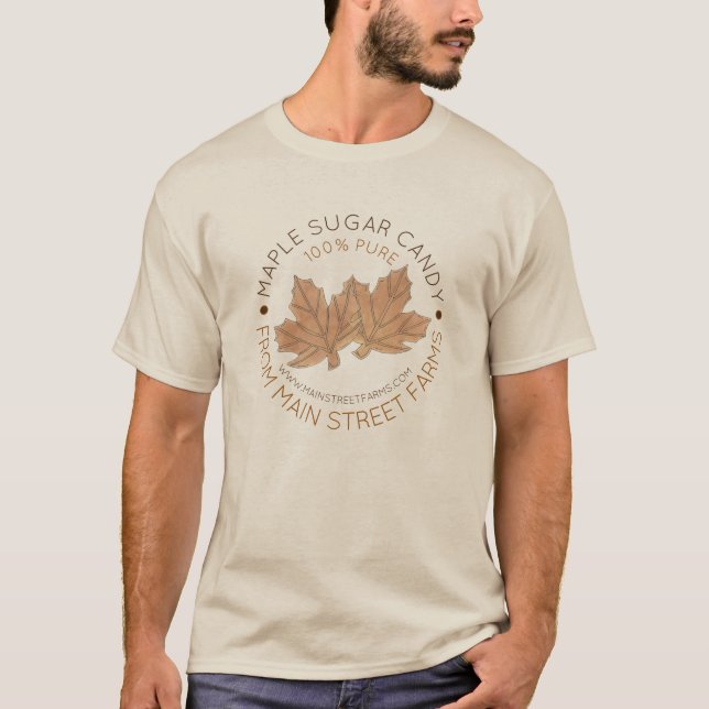 Ren Organic Maple Sugar Syrup Candy Löv Löv T Shirt (Framsida)