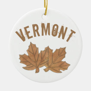 Ren organiskt maple Sugar Candy Vermont VT Foodie Julgransprydnad Keramik