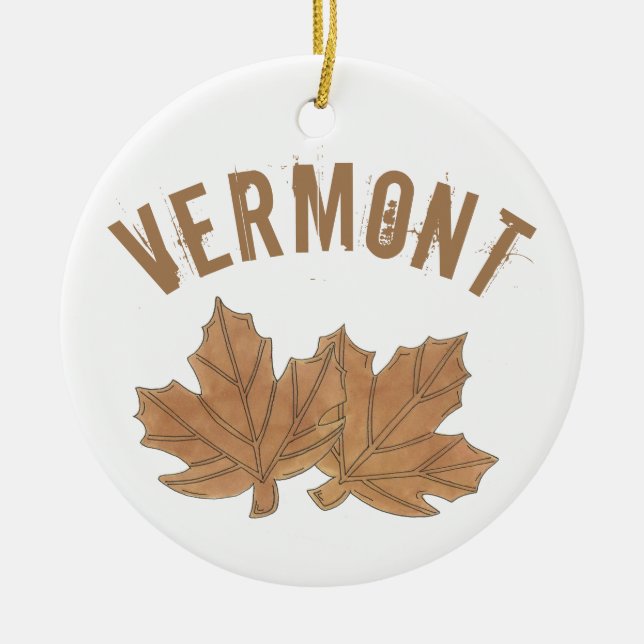 Ren organiskt maple Sugar Candy Vermont VT Foodie Julgransprydnad Keramik (Framsidan)