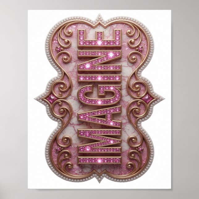 Ren Pink IMAGINE-utskrift Poster (Framsidan)