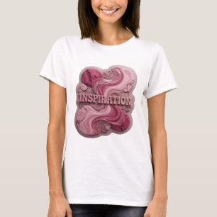 Ren Pink INSPIRATION Konstnärligt Motiv T Shirt