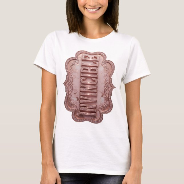 Ren Pink OSYNLIG Tryck T Shirt (Framsida)