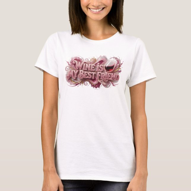 Ren Pink VINKÄR MIN BÄSTA VÄN Presentdesign v2 T Shirt (Framsida)