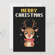 Ren Pixel Art Julkort